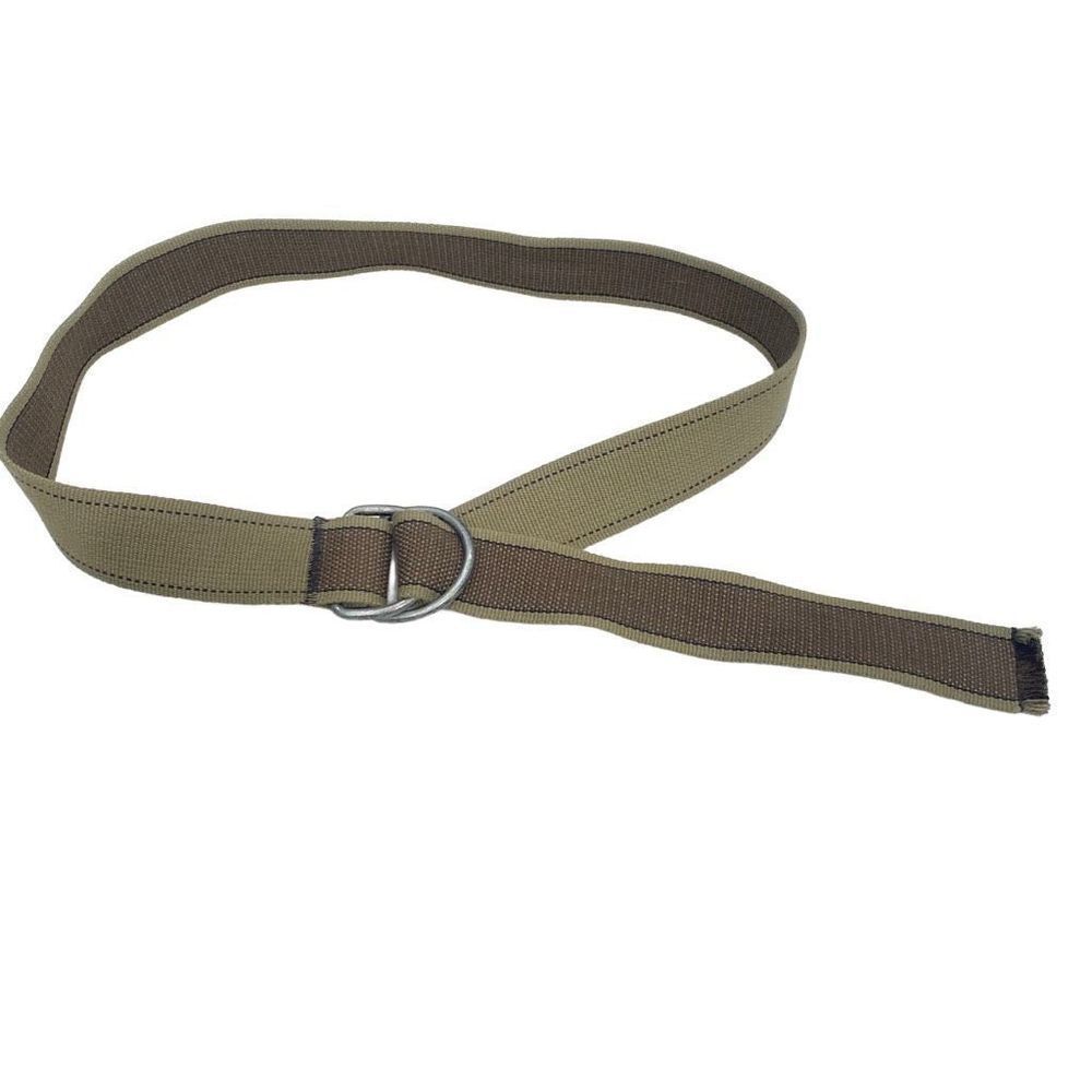 Men's Reversible Military Green Fabric Belt Adjustable